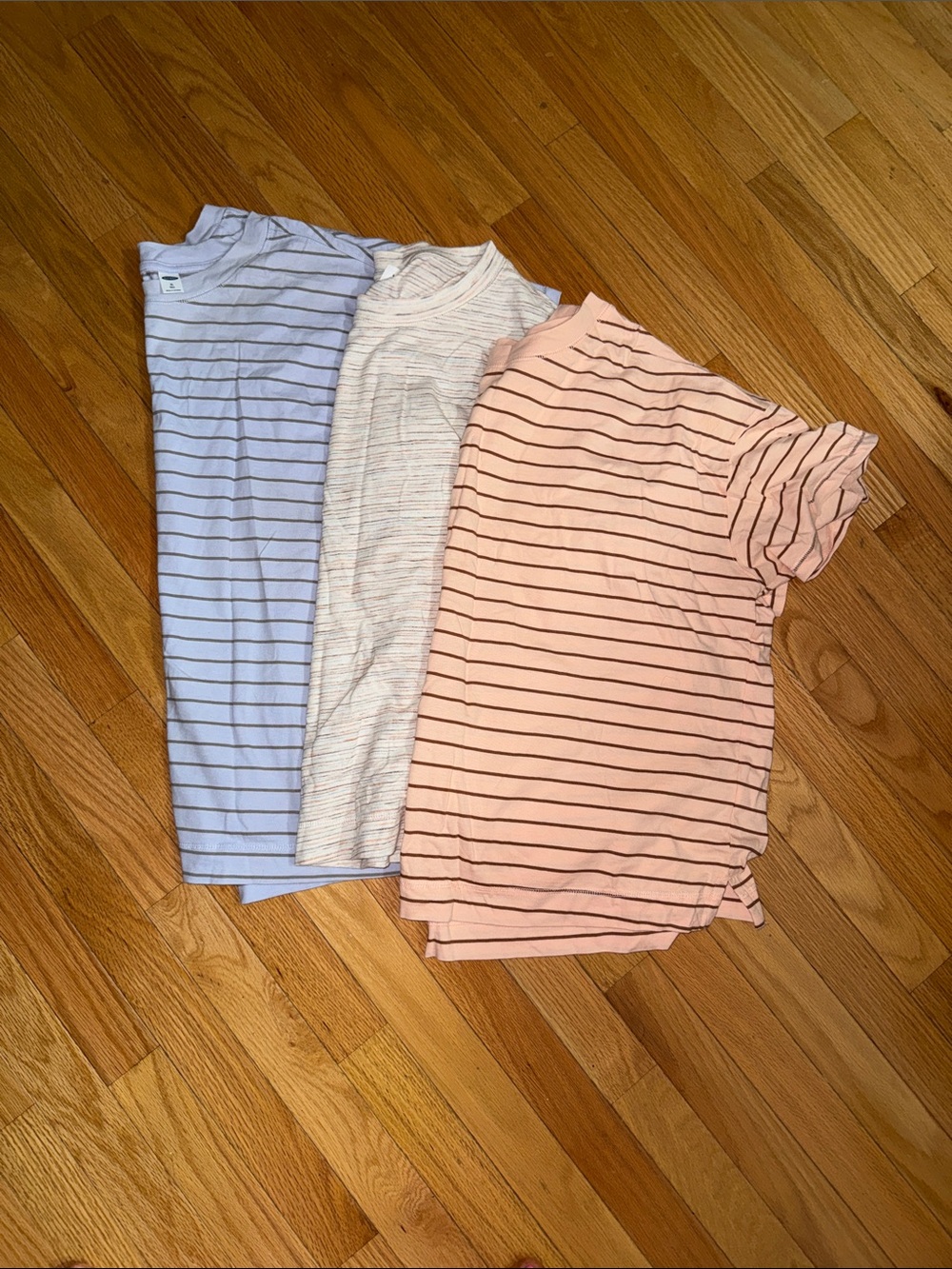 Old Navy❗️BUNDLE❗️Vintage Striped Tees (Heavy Weight Cotton) Light Blue, Beige